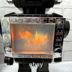 Vintage Horikawa New Television space Robot Tin Toy Black Battery Operated