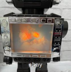 Vintage Horikawa New Television space Robot Tin Toy Black Battery Operated