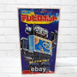 Vintage Horikawa New Television space Robot Tin Toy Black Battery Operated