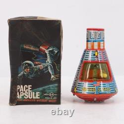 Vintage Horikawa S. H. Japan Tin Space Capsule Battery Toy with Original Box Rare