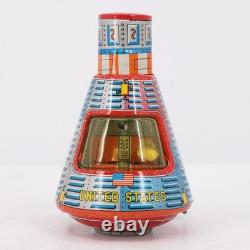 Vintage Horikawa S. H. Japan Tin Space Capsule Battery Toy with Original Box Rare