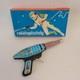 Vintage Hungary Space Ray Gun Pistol Litho Astronaut Friction Tin Toy Works+ Box