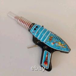 Vintage Hungary Space Ray Gun Pistol Litho Astronaut Friction Tin Toy Works+ Box