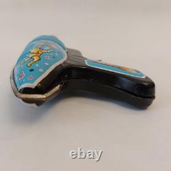 Vintage Hungary Space Ray Gun Pistol Litho Astronaut Friction Tin Toy Works+ Box