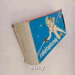 Vintage Hungary Space Ray Gun Pistol Litho Astronaut Friction Tin Toy Works+ Box