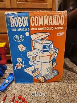 Vintage IDEAL Robot Commando In Box Space Toy (Parts Or Repair) Not Working