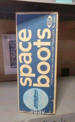 Vintage Ideal Star Team Space Moon Boots MiSB 1969 Factory Sealed In Box Rare