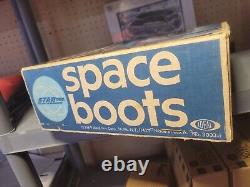 Vintage Ideal Star Team Space Moon Boots MiSB 1969 Factory Sealed In Box Rare