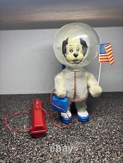 Vintage Japan Battery Operated Astro Dog Space Toy With Box Rare