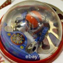 Vintage Japan KO Tin Space Patrol Ship, Battery Op, Works, Bump N Go