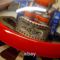 Vintage Japan KO Tin Space Patrol Ship, Battery Op, Works, Bump N Go