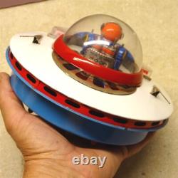Vintage Japan KO Tin Space Patrol Ship, Battery Op, Works, Bump N Go
