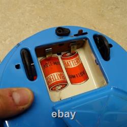 Vintage Japan KO Tin Space Patrol Ship, Battery Op, Works, Bump N Go