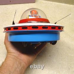 Vintage Japan KO Tin Space Patrol Ship, Battery Op, Works, Bump N Go