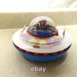 Vintage Japan KO Tin Space Patrol Ship, Battery Op, Works, Bump N Go
