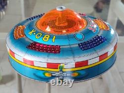 Vintage Japan KO Tin Space Patrol X-081 Ship, Battery Operated Flying Saucer