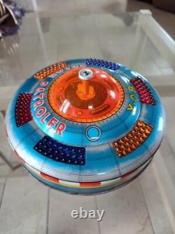 Vintage Japan KO Tin Space Patrol X-081 Ship, Battery Operated Flying Saucer
