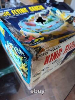 Vintage Japan KO Tin Space Patrol X-081 Ship, Battery Operated Flying Saucer