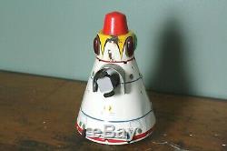 Vintage Japan Made Pressed Tin Toy Apollo Space Capsule Battery Operated