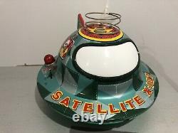 Vintage Japan Modern Toys Battery Op Satellite X-107 C 1950s Space Ship Working