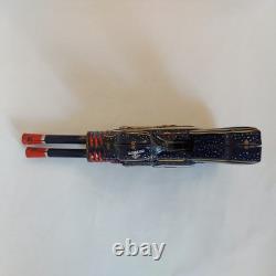 Vintage Japan SH Horikawa MARS Gun Pistol Friction Double Barrel Space Tin Toy