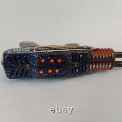 Vintage Japan SH Horikawa MARS Gun Pistol Friction Double Barrel Space Tin Toy