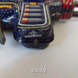 Vintage Japan SH Horikawa MARS Gun Pistol Friction Double Barrel Space Tin Toy