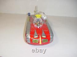 Vintage Japanese Astronef Electrique Battery Operated Tin Spaceship Toy WithBox