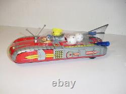 Vintage Japanese Astronef Electrique Battery Operated Tin Spaceship Toy WithBox