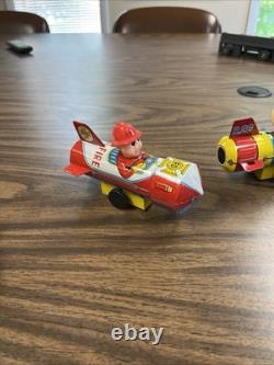 Vintage Japanese Toy Space Fire, Space patrol And Tin Toy Japan Used Collectible
