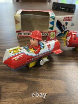 Vintage Japanese Toy Space Fire, Space patrol And Tin Toy Japan Used Collectible