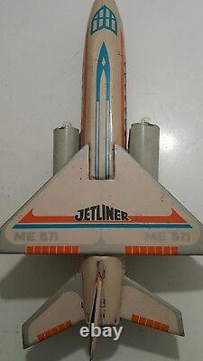 Vintage Jet Liner Me 671 Cosmos Rocket Toy Space Batt. Operated China Large