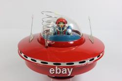 Vintage KO Japan Flying Saucer with Space Pilot Battery Op. 1950's with Original Box