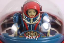 Vintage KO Japan Flying Saucer with Space Pilot Battery Op. 1950's with Original Box