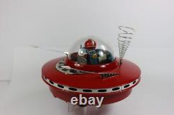 Vintage KO Japan Flying Saucer with Space Pilot Battery Op. 1950's with Original Box