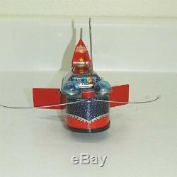 Vintage KO Japan Tin Litho Space Whale Robot PX-3 Pioneer, Windup Toy, Works