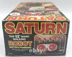 Vintage Kamko Saturn Walking Light Up TV Space Robot Tested Working As Found