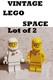 Vintage LEGO Classic SPACE Minifigures White & Yellow Complete Helmet Air tanks
