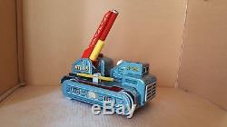 Vintage Large Atlas Missile Launcher A-198 Isi Tank Space Tin Toy O/b Ns Japan