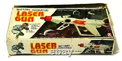Vintage Laser Gun Space Laser Ray Lights & Sounds Battery Operated Used In Box