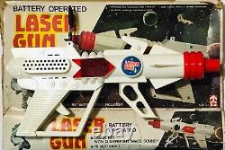 Vintage Laser Gun Space Laser Ray Lights & Sounds Battery Operated Used In Box