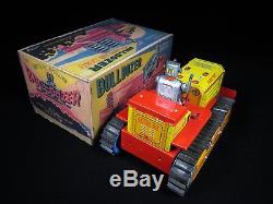 Vintage Linemar Japan 10 Robotrac Bulldozer Space Robot Tin Litho Battery Op