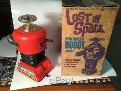 Vintage Lost In Space 1966 Robot In Box With Instructions Remco Toys Monster Red