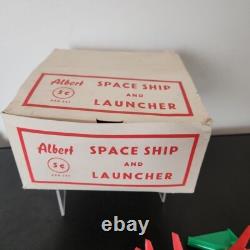 Vintage Lot Albert Space Ship and Launcher Toys With Original Box West Germany
