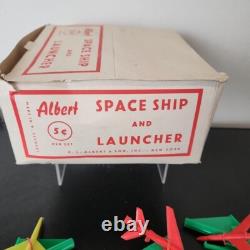 Vintage Lot Albert Space Ship and Launcher Toys With Original Box West Germany