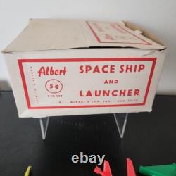 Vintage Lot Albert Space Ship and Launcher Toys With Original Box West Germany