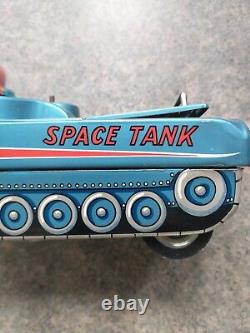 Vintage M-18 Space Tank Litho Tin Toy Made by Modern Toy Japan