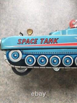 Vintage M-18 Space Tank Litho Tin Toy Made by Modern Toy Japan