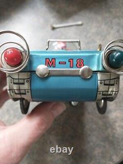 Vintage M-18 Space Tank Litho Tin Toy Made by Modern Toy Japan