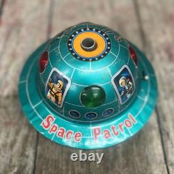 Vintage MASUDAYA Battery Operated Space Patrol X-17 Flying Saucer Toy Japan